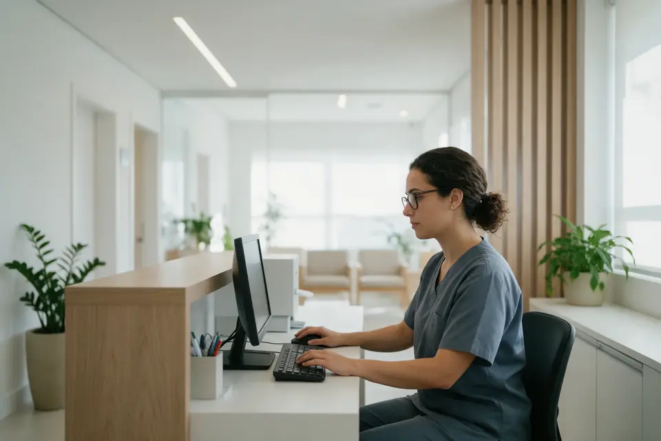 Recepção de clínica médica